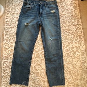 Blank NYC Hi Rise Straight Leg Distressed Jean